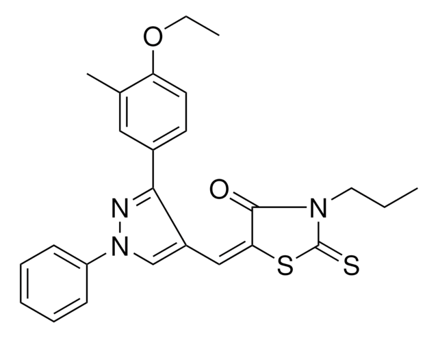 5E 5 3 4 ETHOXY 3 METHYLPHENYL 1 PHENYL 1H PYRAZOL 4 YL METHYLENE