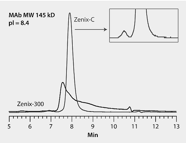 HPLC Analysis Of MAb F On Zenix 300 And Zenix C 300 Application For