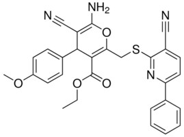 ETHYL 6 AMINO 5 CYANO 2 3 CYANO 6 PHENYL 2 PYRIDINYL SULFANYL METHYL