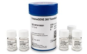 Bottles of X-tremeGENE™ 360 Transfection Reagents