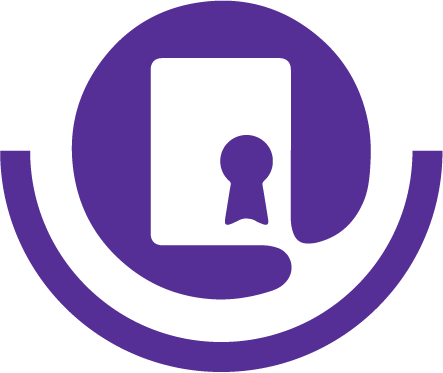 The image appears to be an icon representing security or privacy.