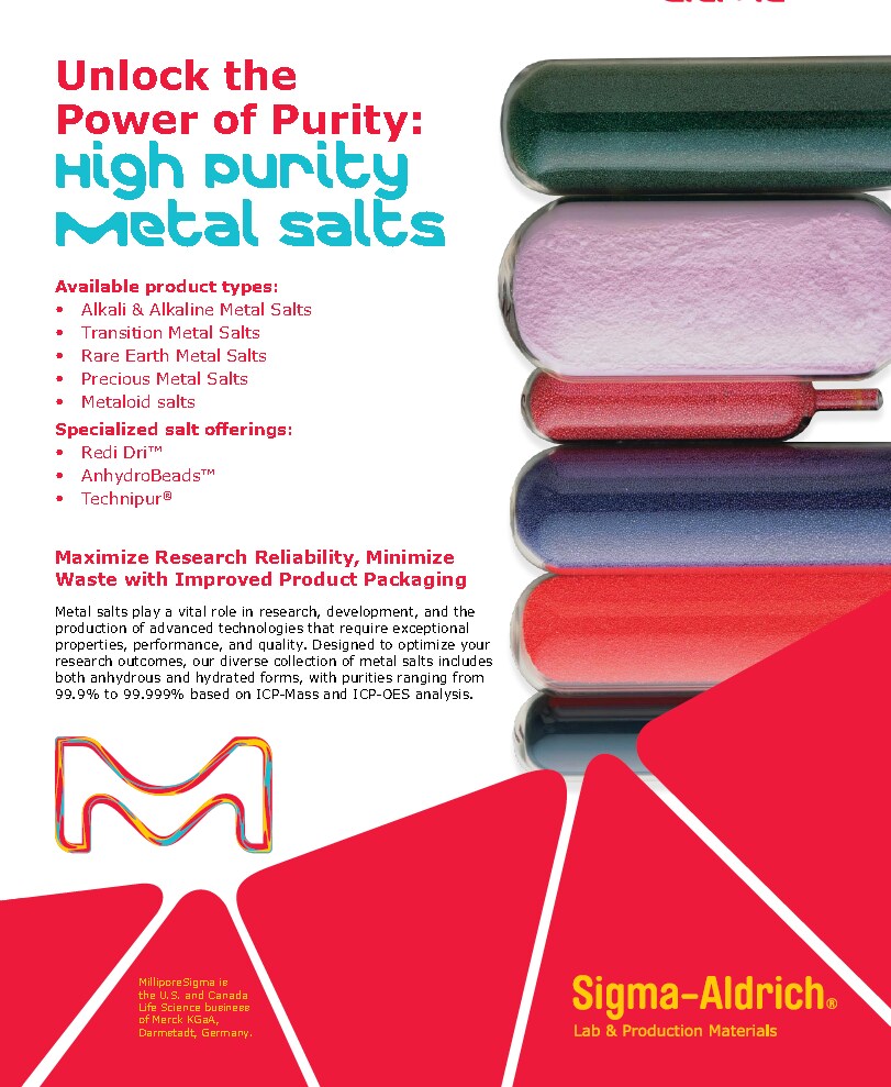 High Purity Metal Salts Brochure