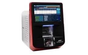 The xMAP® INTELLIFLEX® multiplexing systems have an embedded PC with a touchscreen at the top of the instrument showing the well plate data.