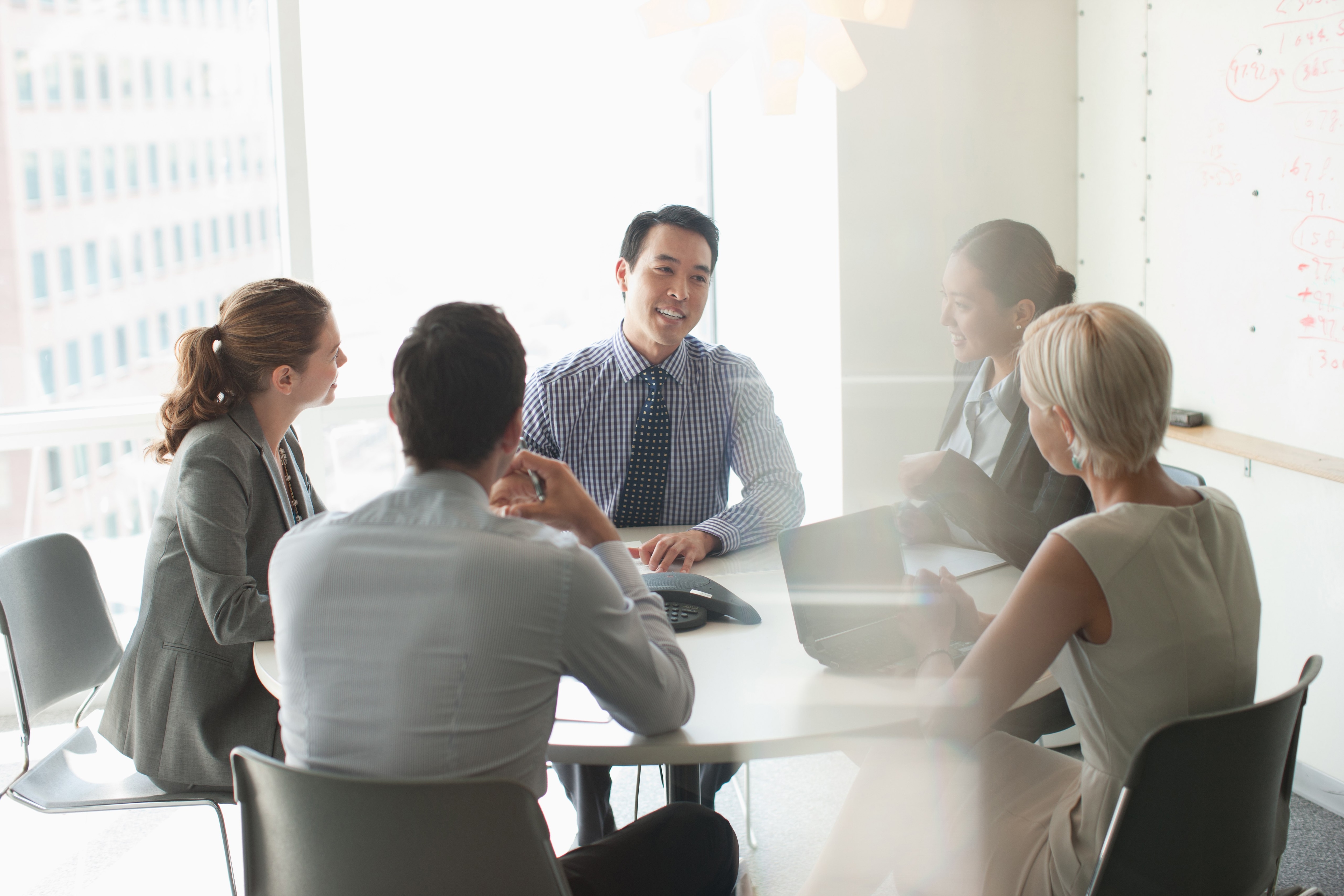 Business people having a discussion in a meeting