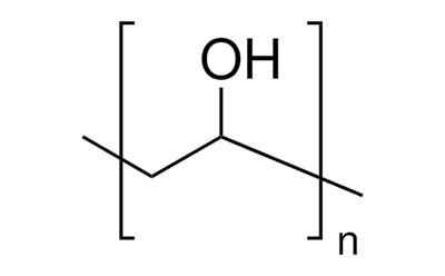 Chemical structure of polyvinyl alcohol