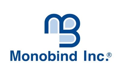 Blue and white Monobind Logo