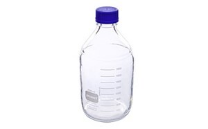 2 Liter Bottle made from coated glass, with screw top