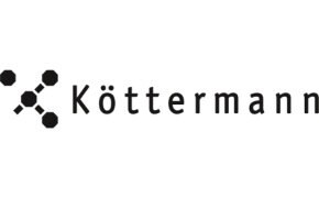 A black text logo with the word "Köttermann" and a hexagonal molecular structure design to the left.