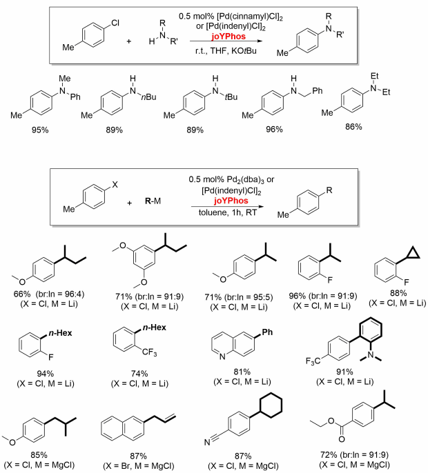 JoYPhos is also an excellent ligand for Buchwald-Hartwig aminations as well as for C-C coupling reactions.