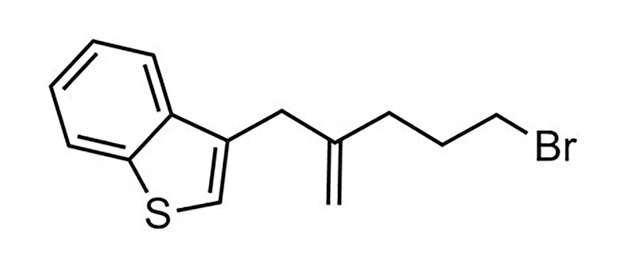 3-(5-Bromo-2-methylenepentyl)benzo[b]thiophene molecule