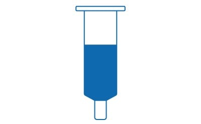 Cartoon illustration of a solid phase extraction cartridge.