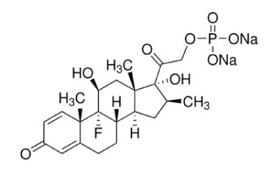 Chemical structure of Betamethasone sodium phosphate