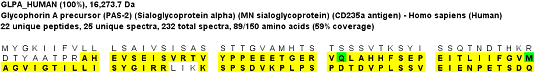 Glycophorin A, after deglycosylation