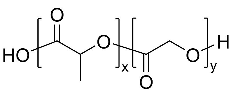 PLGA共重合体の一般構造式
