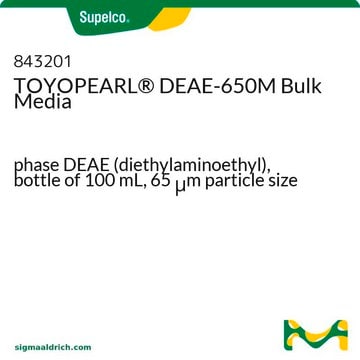 Medien des Typs TOYOPEARL&#174; DEAE-650 in Großpackungen bottle of 100&#160;mL, phase DEAE (diethylaminoethyl), 65&#160;&#956;m particle size