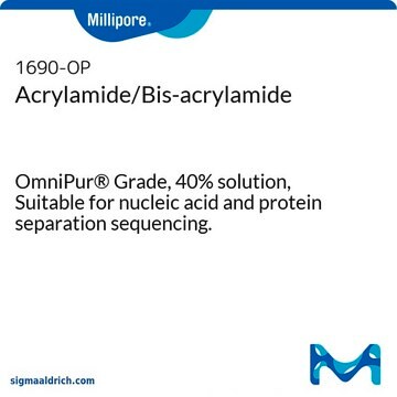 Acrylamide/Bis-acrylamide OmniPur&#174; Grade, 40% solution, Suitable for nucleic acid and protein separation sequencing.