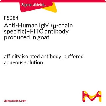 Anti-Human IgM (&#956;-chain specific)&#8722;FITC antibody produced in goat affinity isolated antibody, buffered aqueous solution