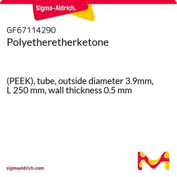 Polyetheretherketone (PEEK), tube, outside diameter 3.9mm, L 250&#160;mm, wall thickness 0.5&#160;mm