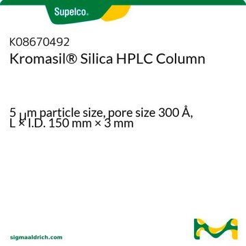 Kromasil&#174; Silica HPLC Column 5&#160;&#956;m particle size, pore size 300&#160;Å, L × I.D. 150&#160;mm × 3&#160;mm