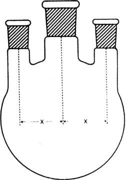 Quickfit&#174; Dreihals-Rundkolben mit vertikalen Hälsen capacity 250&#160;mL, center joint: ST/NS 24/29