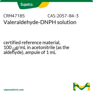 Solution de valéraldéhyde-DNPH certified reference material, 100&#160;&#956;g/mL in acetonitrile (as the aldehyde), ampule of 1&#160;mL