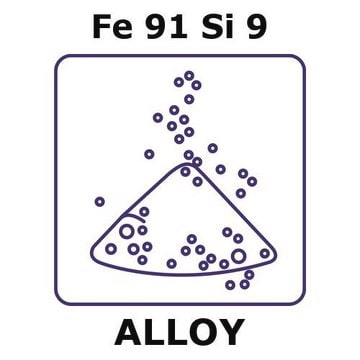 Iron/Silicon powder, Fe91%/Si 9%, 150 max. part. size (micron), weight 200&#160;g, condition gas atomized