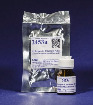 Wasserstoff in Titanlegierung NIST&#174; SRM&#174; 2453a, nominal mass fraction 125 mg/kg H