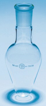 Quickfit&#174; pear-shaped flasks capacity 50&#160;mL, joint: ST/NS 14/23