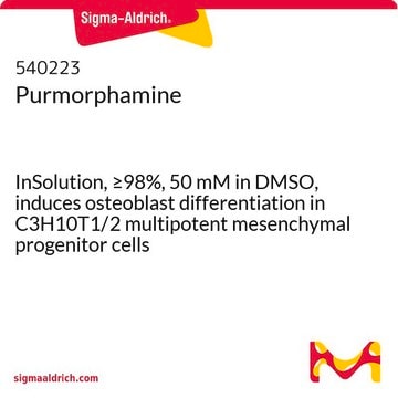 Purmorphamine InSolution, &#8805;98%, 50 mM in DMSO, induces osteoblast differentiation in C3H10T1/2 multipotent mesenchymal progenitor cells