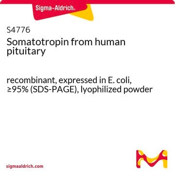 Somatotropin from human pituitary recombinant, expressed in E. coli, &#8805;95% (SDS-PAGE), lyophilized powder