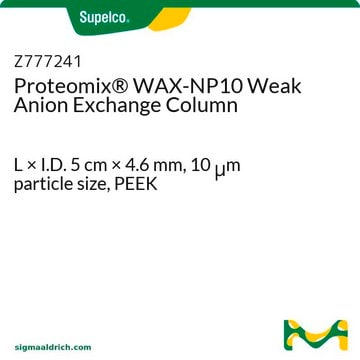 Proteomix&#174; WAX-NP10 Weak Anion Exchange Column L × I.D. 5&#160;cm × 4.6&#160;mm, 10&#160;&#956;m particle size, PEEK