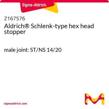 Aldrich&#174; Schlenk-type female joint cap male joint: ST/NS 14/20