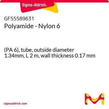 Polyamide - Nylon 6 (PA 6), tube, outside diameter 1.34mm, L 2&#160;m, wall thickness 0.17&#160;mm