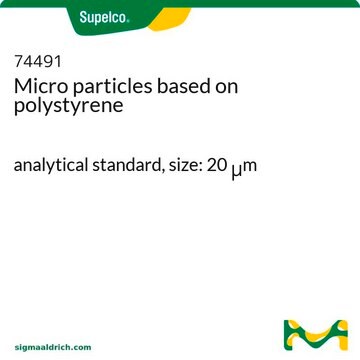 Micro particles based on polystyrene analytical standard, size: 20 &#956;m