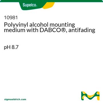 Polyvinylalkohol-Einschlussmittel mit DABCO&#174;, nicht verblassend pH 8.7