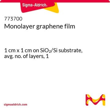 Monolayer graphene film 1 cm x 1 cm on SiO2/Si substrate, avg. no. of layers, 1