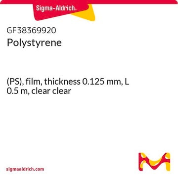 Polystyrene (PS), film, thickness 0.125&#160;mm, L 0.5&#160;m, clear clear