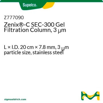 Zenix&#174;-C SEC-300 Gel Filtration Column, 3 &#956;m L × I.D. 20&#160;cm × 7.8&#160;mm, 3&#160;&#956;m particle size, stainless steel