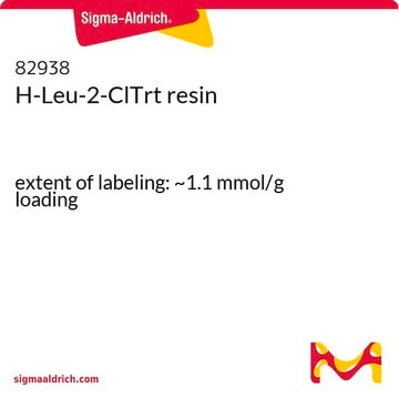 H-Leu-2-ClTrt resin extent of labeling: ~1.1&#160;mmol/g loading