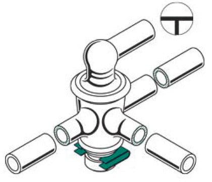 Aldrich&#174; high-vacuum glass stockcock, T-bore stopcock bore 2&#160;mm