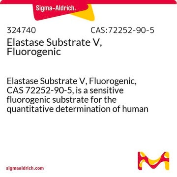 弹性蛋白酶底物 V，荧光发生法 Elastase Substrate V, Fluorogenic, CAS 72252-90-5, is a sensitive fluorogenic substrate for the quantitative determination of human leukocyte and porcine pancreatic elastase (Km = 140 &#181;M).