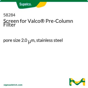 Grille pour filtre de précolonne Valco pore size 2.0&#160;&#956;m, stainless steel