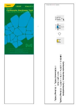 Carbonate Hardness Test in freshwater and seawater titrimetric, for use with MQUANT&#174;