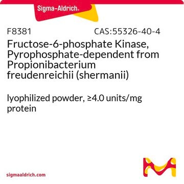 Fructose-6-phosphate Kinase, Pyrophosphate-dependent from Propionibacterium freudenreichii (shermanii) lyophilized powder, &#8805;4.0&#160;units/mg protein