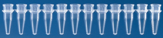 BRAND&#174; strips of 12 PCR tubes polypropylene tube, colorless, thin-walled