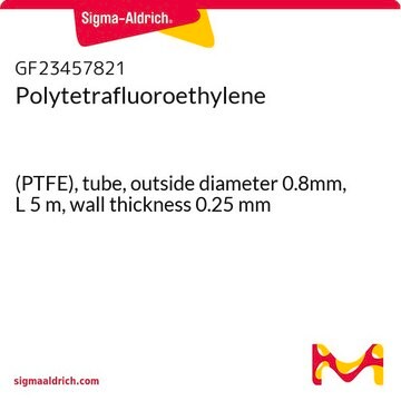 Polytetrafluoroethylene (PTFE), tube, outside diameter 0.8mm, L 5&#160;m, wall thickness 0.25&#160;mm