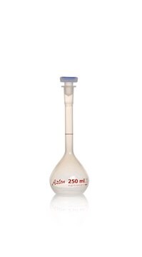 Azlon Clear PMP Volumetric Flask with PPE Stopper class A, tolerance, capacity 250&#160;mL