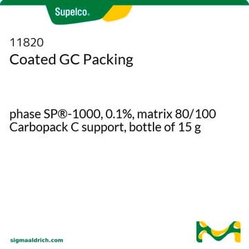 Relleno de GC recubierto phase SP&#174;-1000, 0.1%, matrix 80/100 Carbopack C support, bottle of 15&#160;g