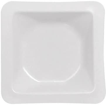 Weigh Boat size small, square white polystyrene