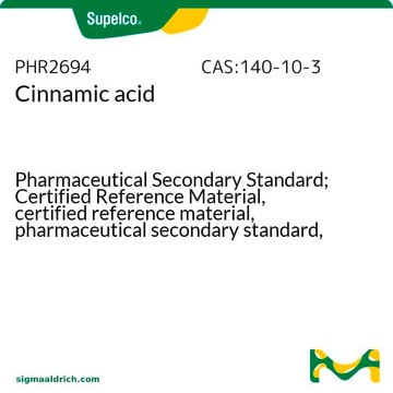 Cinnamic acid Pharmaceutical Secondary Standard; Certified Reference Material, certified reference material, pharmaceutical secondary standard, pkg of 200&#160;mg